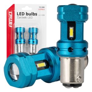 AMiO LED bulbs CANBUS 1157 BAY15D P21/5W 4SMD 1860 White 12/24V