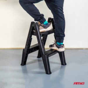 AMiO Collapsible Ladder Stool 51,5cm 150kg AMIO-04267 - Image 3