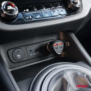AMiO Car charger 50W 2x USB-A + 2x USB-C AMIO-04284 - Image 3