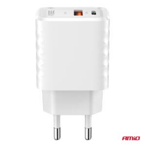 AMiO Wall charger Quick Charger GaN 38W USB-A + USB-C AMIO-04287 - Image 3