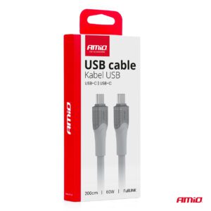 AMiO Cable USB-C TO TYPE-C 60W 200cm FullLINK model X111 AMIO-04292 - Image 3