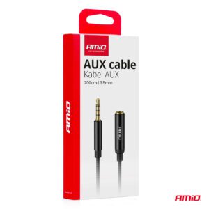 AMiO Extension cable AUX Mini Jack 3.5mm male to 3.5mm female 2m AMIO-04296 - Image 5