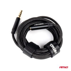 AMiO Extension cable AUX Mini Jack 3.5mm male to 3.5mm female 2m AMIO-04296 - Image 3