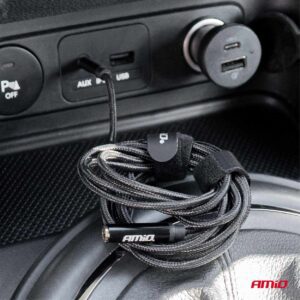 AMiO Extension cable AUX Mini Jack 3.5mm male to 3.5mm female 2m AMIO-04296 - Image 2