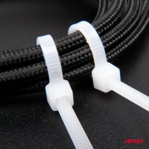 AMiO plastic cable clip ties 4,8×300mm - white 100 pcs, AMIO-04311 - Image 5