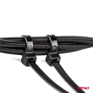 AMiO Black short plastic cable ties set of 60 pcs. AMIO-04314 - Image 6