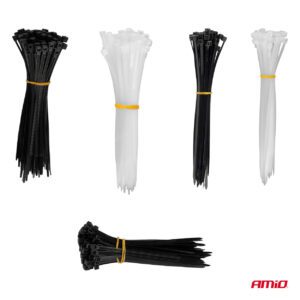 AMiO Multicoloured plastic cable ties set of 500 pcs. AMIO-04317 - Image 2