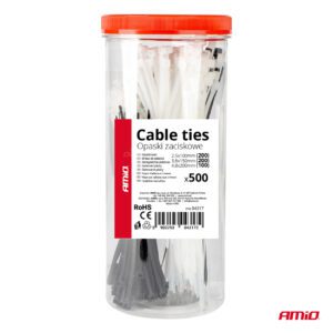AMiO Multicoloured plastic cable ties set of 500 pcs. AMIO-04317 - Image 9