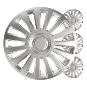 Car hubcaps 4pcs set Luxury silver 13" COLOR BOX, Versaco
