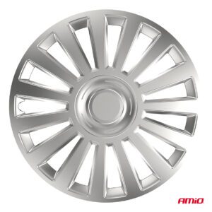 Car hubcaps 4pcs set Luxury silver 13" COLOR BOX, Versaco - Image 2