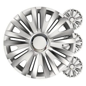 Car hubcaps 4pcs set Royal silver 14" COLOR BOX, Versaco