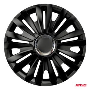 Car hubcaps 4pcs set Royal black 14" COLOR BOX, Versaco - Image 2