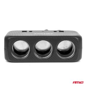 Splitter sa utičnicama za upaljač - 1x USB A 1x USB C QC 4.0 12/24V 120W 80cm AMIO-04365 - Image 3
