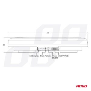 Wireless LED light bar R65 R10 326x186x63 26W 12/24V AMIO-04369 - Image 14