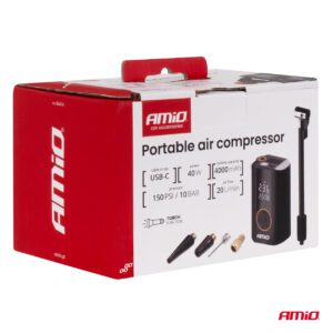 AMiO portable air compressor LED 40W USB-C ACOMP-25 AMIO-04414 - Image 7
