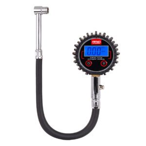 Digital Tire Pressure Gauge with Hose and Bleed Valve 17 bar AMIO-04465