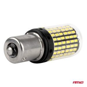 AMiO CANBUS LED bulbs 1156 BA15S P21W R10W R5W 4SMD 1860 White 12V 24V - Image 4
