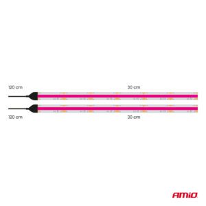 Flexible LED COB strips, pink 2x30 cm 12 V AMIO-04570 - Image 6