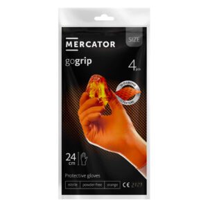 Nitrile gloves Mercator Gogrip orange 4 pcs size L, MERCATOR