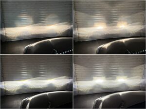 Opel Astra K with Philips Ultinon Pro6000 Boost H7 low beam & H1 high beam clompared to halogen output collage