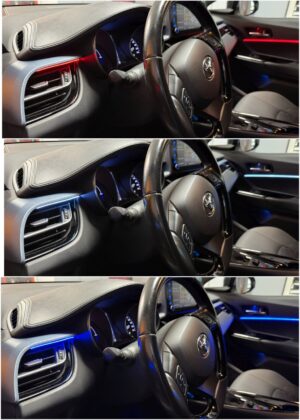 Toyota CH-R with Ambitrim digital ambient lighting collage 1
