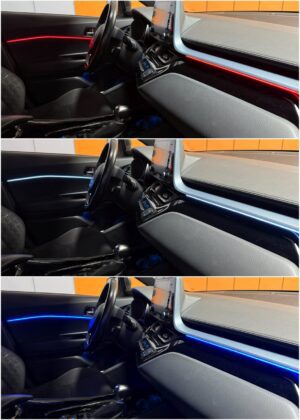 Toyota CH-R with Ambitrim digital ambient lighting collage 3