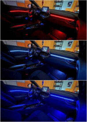 Toyota CH-R with Ambitrim digital ambient lighting collage 5