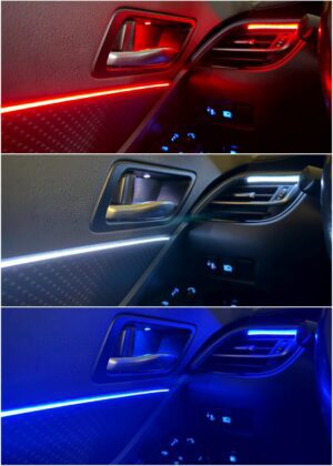 Toyota CH-R with Ambitrim digital ambient lighting collage 6