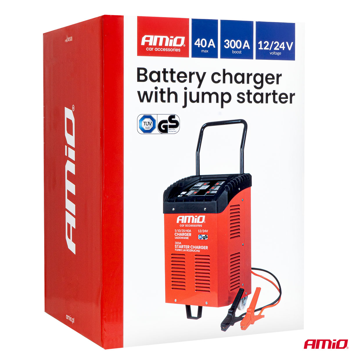 AMiO digitalni punjač akumulatora 40A 12V/24V + starter 300A AMIO-04500 - Image 12
