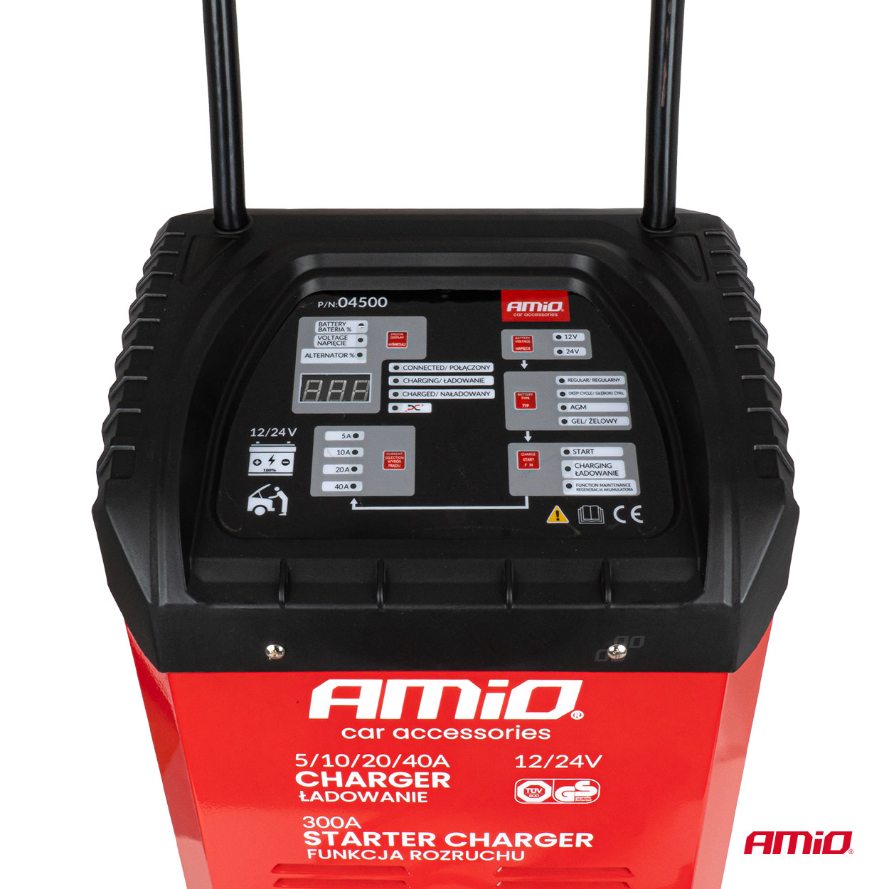 AMiO digitalni punjač akumulatora 40A 12V/24V + starter 300A AMIO-04500 - Image 8