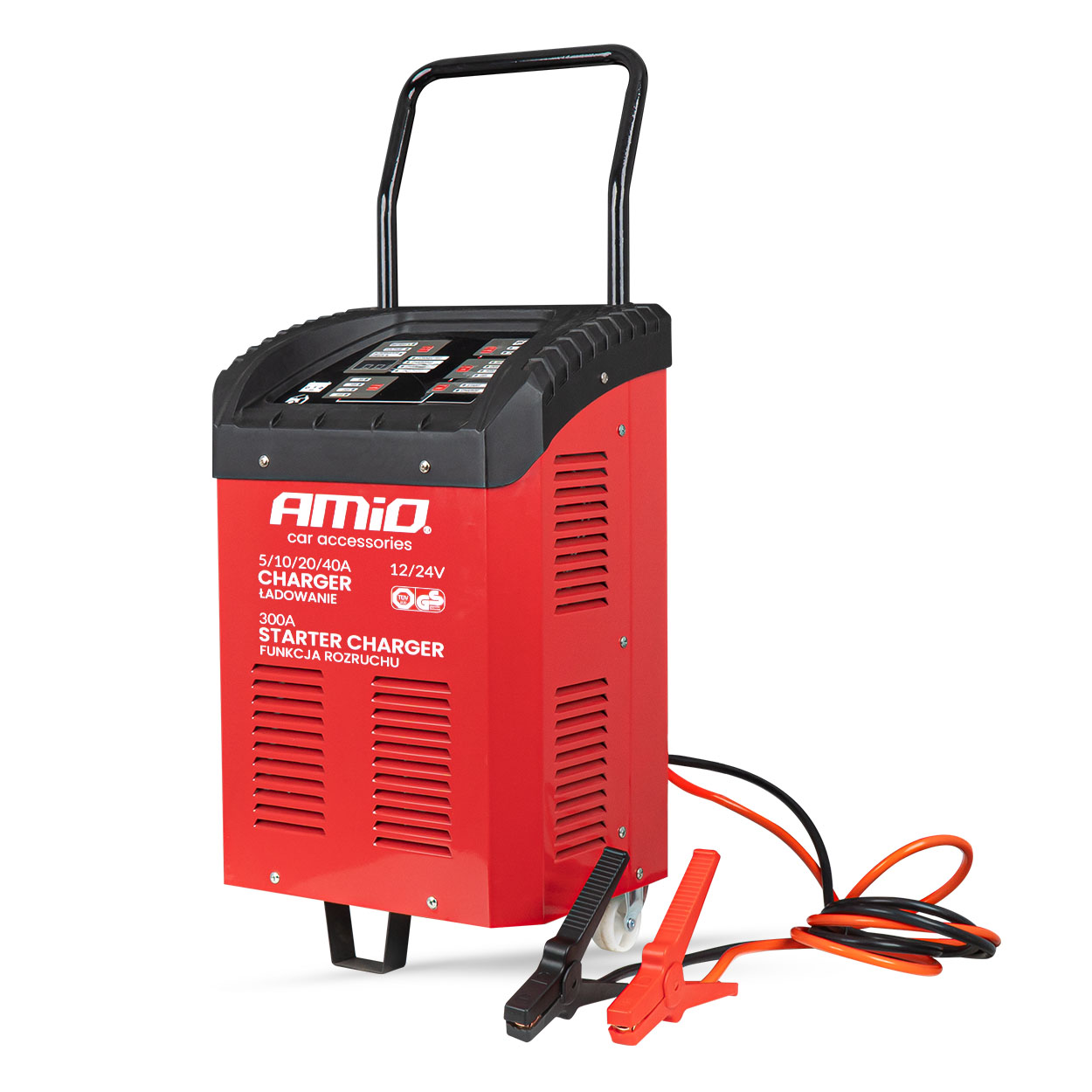 AMiO digitalni punjač akumulatora 40A 12V/24V + starter 300A AMIO-04500